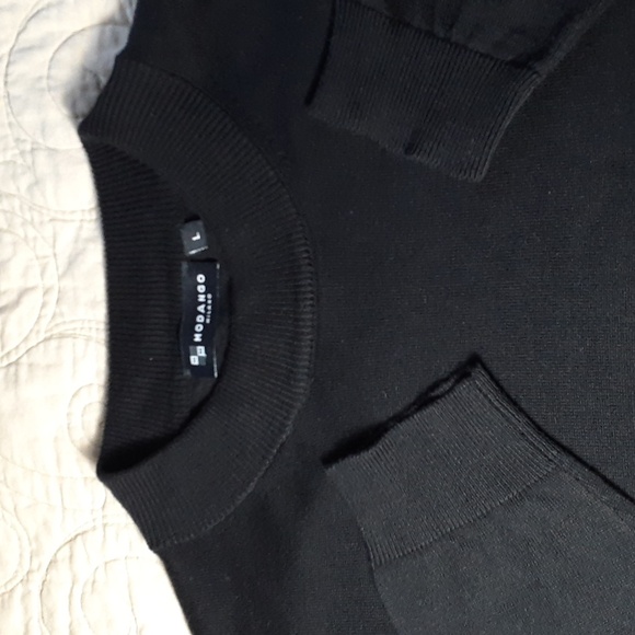 Mens Modango Milano Modal Sweater Black Men's Large - Picture 11 of 16